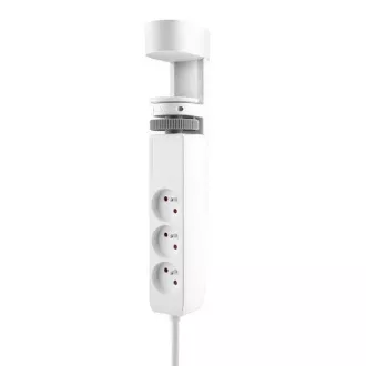 Solight 3z + USB A+C prijenosne stolne utičnice, 2 m, bijela, USB brzi punjač 20W PD
