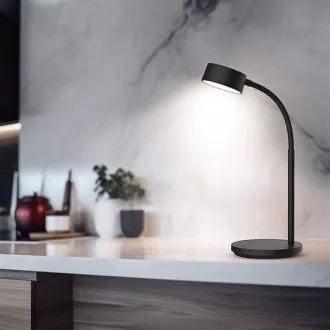 Solight LED stolna lampa, 4,5 W, 300 lm, 3CCT, crna, podnožje
