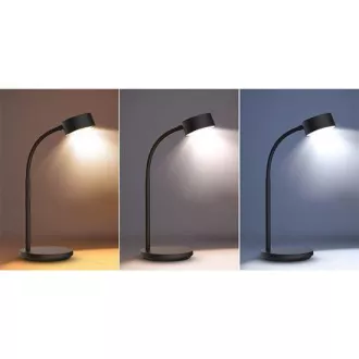 Solight LED stolna lampa, 4,5 W, 300 lm, 3CCT, crna, podnožje