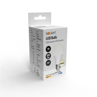 Solight LED žarulja, klasični oblik, 7W, E27, 4000K, 270°, 810lm Solight LED žarulja, klasični oblik, 7W, E27, 4000K, 270°, 810lm