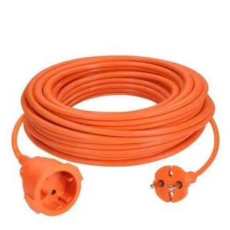 Solight 1z fleksibilni kabel - konektor, 20 m, 2 x 1, 5 mm2, narančasti