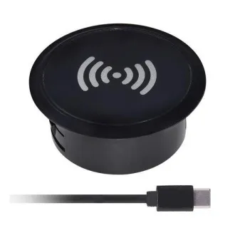 Solight bežični ugrađeni punjač 15W, crni