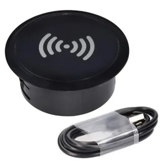 Solight bežični ugrađeni punjač 15W, crni