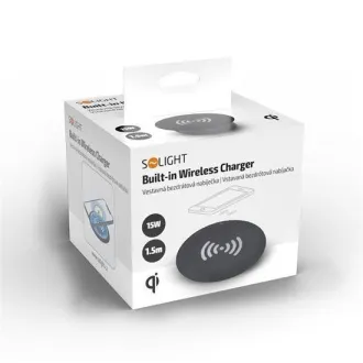 Solight bežični ugrađeni punjač 15W, crni