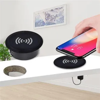 Solight bežični ugrađeni punjač 15W, crni