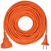 Solight 1z fleksibilni kabel - konektor, 30m, 2 x 1, 5mm2, narančasti