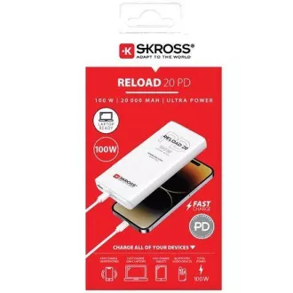 SKROSS prijenosna baterija Reload 20 100W PD, 20.000 mAh, USB A+C