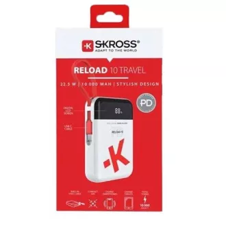 SKROSS prijenosna baterija Reload 10 Travel, 20W PD, 10.000 mAh, USB A+C