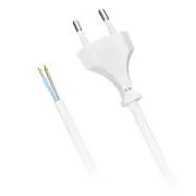 Solight flexo kabel, 2x 0,75 mm2, bijeli, ravni, 3 m