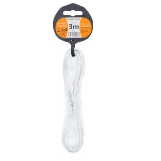Solight flexo kabel, 2x 0,75 mm2, bijeli, ravni, 3 m Solight flexo kabel, 2x 0,75 mm2, bijeli, ravni, 3 m