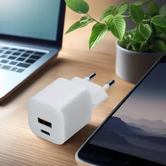 Solight USB-C + USB-A brzi punjač GaN 20W PD