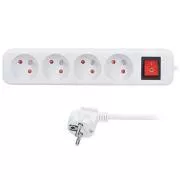 Solight produžni kabel 5m, 4 utičnice, prekidač, 16A/3680W, PVC, bijeli