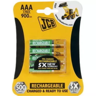 JCB RTU NiMH AAA / R03, 900mAh, napunjen, blister 4 kom