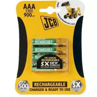 JCB RTU NiMH AAA / R03, 900mAh, napunjen, blister 4 kom