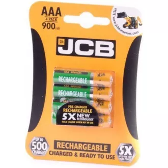 JCB RTU NiMH AAA / R03, 900mAh, napunjen, blister 4 kom