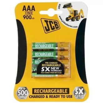 JCB RTU NiMH AAA / R03, 900mAh, napunjen, blister 4 kom