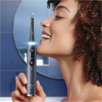Oral-B iO Series 9 Duo Black Onyx & Rose Quartz set električnih četkica za zube, magnet, 7 načina rada, AI