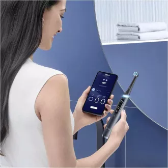 Oral-B iO Series 9 Duo Black Onyx & Rose Quartz set električnih četkica za zube, magnet, 7 načina rada, AI