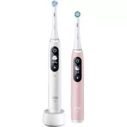 Oral-B iO Series 6 Duo White & Pink Sand set električne četkice za zube, 5 načina rada, AI, timer