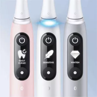 Oral-B iO Series 6 Duo White & Pink Sand set električne četkice za zube, 5 načina rada, AI, timer