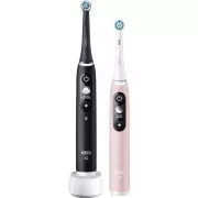 Oral-B iO Series 6 Duo Black & Pink Sand set električne četkice za zube, 5 načina rada, AI, timer