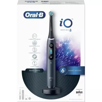 Oral-B iO8 Black Onyx električna četkica za zube, magnetna, 6 modova, timer, senzor pritiska, torbica, crna Oral-B iO8 Black Onyx električna četkica za zube, magnetna, 6 modova, timer, senzor pritiska, torbica, crna