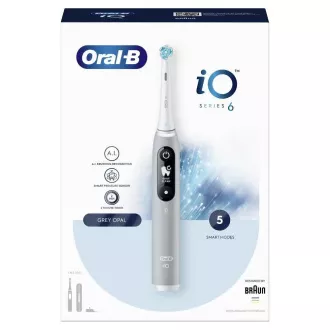 Oral-B iO Series 6 Grey Opal električna četkica za zube, magnetska, 5 načina rada, senzor pritiska, AI, torbica Oral-B iO Series 6 Grey Opal električna četkica za zube, magnetska, 5 načina rada, senzor pritiska, AI, torbica