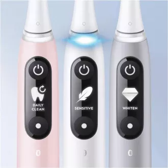 Oral-B iO Series 6 električna četkica za zube, 5 načina rada, mjerač vremena, senzor pritiska, mobilna aplikacija, bijela