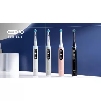 Oral-B iO Series 6 električna četkica za zube, 5 načina rada, mjerač vremena, senzor pritiska, mobilna aplikacija, bijela