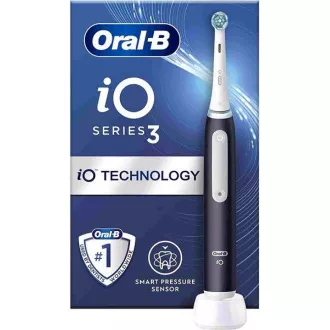 Oral-B iO Series 3 Matt Black električna četkica za zube, magnetska, 3 načina rada, senzor pritiska Oral-B iO Series 3 Matt Black električna četkica za zube, magnetska, 3 načina rada, senzor pritiska