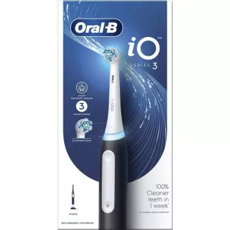 Oral-B iO Series 3 Matt Black električna četkica za zube, magnetska, 3 načina rada, senzor pritiska Oral-B iO Series 3 Matt Black električna četkica za zube, magnetska, 3 načina rada, senzor pritiska
