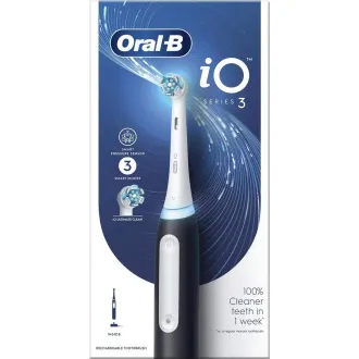 Oral-B iO Series 3 Matt Black električna četkica za zube, magnetska, 3 načina rada, senzor pritiska - Raspakiran Oral-B iO Series 3 Matt Black električna četkica za zube, magnetska, 3 načina rada, senzor pritiska - Raspakiran