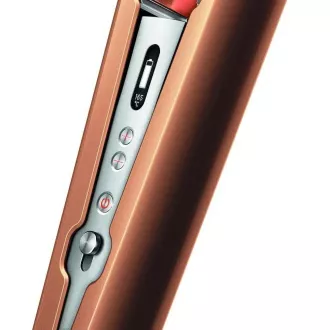 Dyson Corrale HS07 pegla za kosu, 200 W, 3 razine temperature, pametna kontrola temperature, OLED zaslon, bakar/srebro