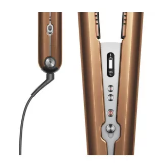 Dyson Corrale HS07 pegla za kosu, 200 W, 3 razine temperature, pametna kontrola temperature, OLED zaslon, bakar/srebro