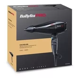 Babyliss PRO BAB6990IE Excess HQ sušilo za kosu, 2600 W, 2 brzine, 3 temperature, s koncentratorom, crno
