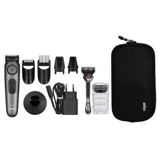 Braun BT7940 trimer za bradu, 0,5-20 mm, punjiv, 4 nastavka + Gillette, sivi Braun BT7940 trimer za bradu, 0,5-20 mm, punjiv, 4 nastavka + Gillette, sivi