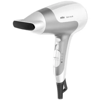 Braun Satin Hair 5 HD580 sušilo za kosu, 2500 W, 2 brzine, 3 temperature, oko za vješanje, bijelo