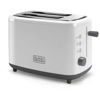 Black+Decker BXTO820E toster, 820 W, 2 tosta, kontrola pečenja, bijeli