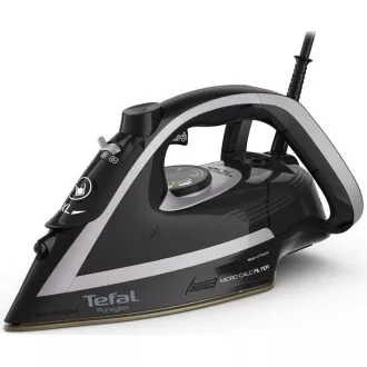 Parno glačalo Tefal FV8062E0 Puregliss, 3000 W, protiv kapanja, automatsko isključivanje, prskanje, srebrno/crno
