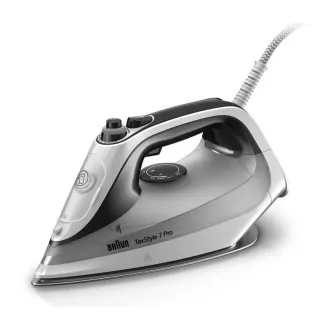 Braun SI7149WB TexStyle 7 Pro parno glačalo, 2900 W, protiv kapanja, automatsko isključivanje, prskanje, crno/bijelo
