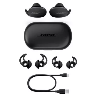 Bose QuietComfort Earbuds, True Wireless, IPX4, Touch Control, StayHear Technology, Black