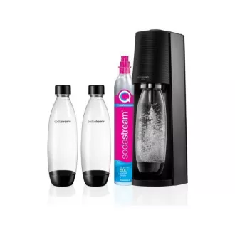 SodaStream Terra Black aparat za sodu, mehanički, 2x 1l SodaStream Fuse boca, CO2 cilindar, crni SodaStream Terra Black aparat za sodu, mehanički, 2x 1l SodaStream Fuse boca, CO2 cilindar, crni
