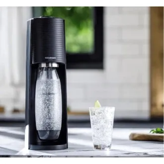 SodaStream Terra Black aparat za sodu, mehanički, 2x 1l SodaStream Fuse boca, CO2 cilindar, crni - Rabljen SodaStream Terra Black aparat za sodu, mehanički, 2x 1l SodaStream Fuse boca, CO2 cilindar, crni - Rabljen