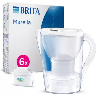 Brita Marella Cool white + 6 Maxtra Pro All-In-1 filter kuhalo, 2,4 l, indikator promjene filtera, 6x filter uložaka Brita Marella Cool white + 6 Maxtra Pro All-In-1 filter kuhalo, 2,4 l, indikator promjene filtera, 6x filter uložaka