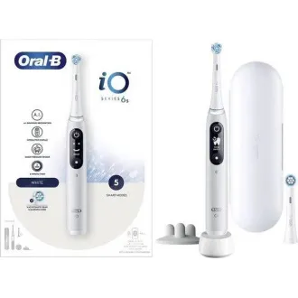 Oral-B iO Series 6s električna četkica za zube, timer, senzor pritiska, 5 programa, Oral-B aplikacija, bijela