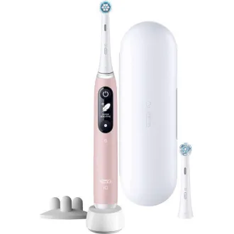 Oral-B iO Series 6s električna četkica za zube, timer, senzor pritiska, 5 programa, Oral-B aplikacija, roza