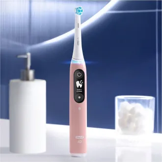Oral-B iO Series 6s električna četkica za zube, timer, senzor pritiska, 5 programa, Oral-B aplikacija, roza
