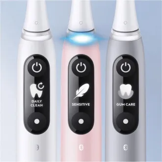 Oral-B iO Series 6s električna četkica za zube, timer, senzor pritiska, 5 programa, Oral-B aplikacija, roza
