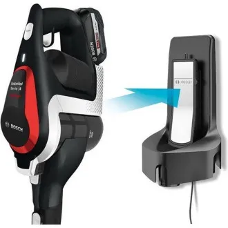 Bosch Unlimited Series 8 štapni usisavač, bežični, 63 dB, bez vrećice, crni