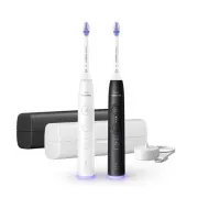 Philips Sonicare 6500 Gentle Clean set električnih četkica za zube, 2 dijela, crna i bijela
